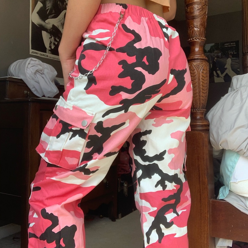 Pink camo pants